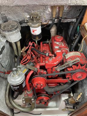 View of top of engine 