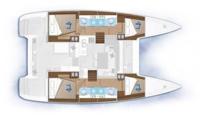 Manufacturer Provided Image: Lagoon 40 4 Cabin Layout Plan