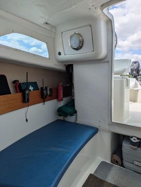 Looking down the starboard side when facing astern
