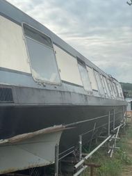 60 Ft wide beam canal boat REPLATED