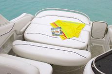 Crownline Cruiser 250 CR - Stern lounge seat back folds down to form a comfortable sunpad