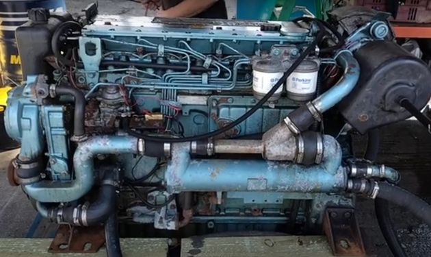 Perkins Sabre M225TI 225hp Bobtail Marine Diesel Engine