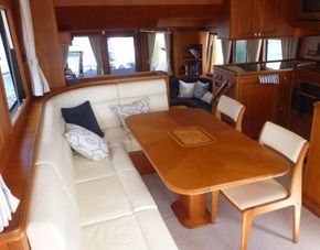Dining area opposite galley