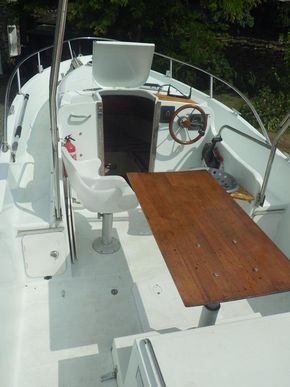 table raised and forward