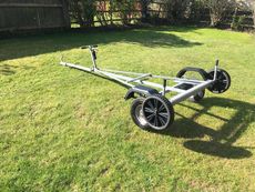 Topper sailing dinghy galvanised launching trolley and road base