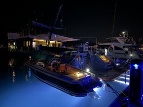YACHT SUPPORT VESSEL WITH UNDER WATER LIGHT