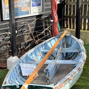 10ft Clinker wooden dinghy with Lug rig, 2016.