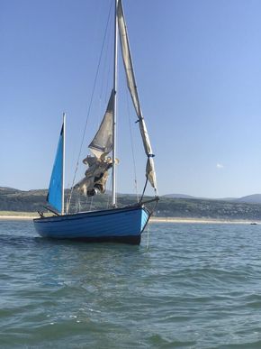 At anchor off Traeth Harlech