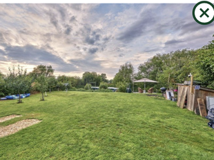 60ft X 80ft freehold mooring plot and wide beam boat.