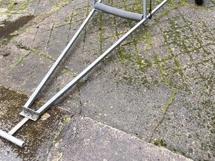 Double canoe launching trolley