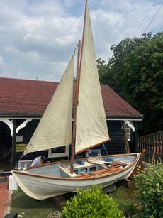 15ft GRP Double ender Skerry, Gaff, sail, row motor. 