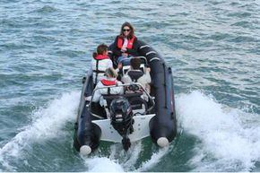 Excel Virago 350 RIB - overhead view from stern