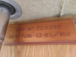 Boat registration plaque