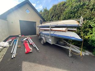 Laser Boats set of 2 with trailer.