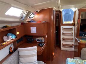 Chart table facing aft