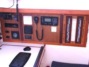 Captains desk with HF & VHF radios