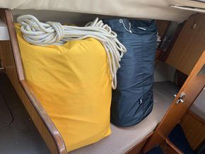 Main sails in sail bags