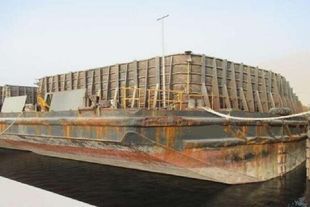 Deck Barge with Bin Walls for Sale