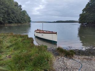 Classic Open Top Gentlemans River Launch with road trailer