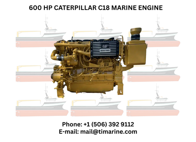 600 HP Caterpillar C18 Marine Engine