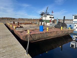 1930s/1980s 130' x 42' x 8' Steel Platform Barge