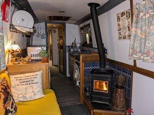 Rare two berth narrowboat, with mooring.
