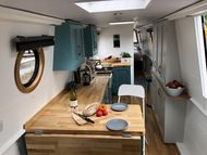 60 foot Boutique style Narrowboat cruiser stern reverse layout 