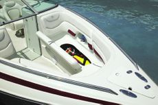 Crownline Bowrider 236 LS - Forward lounge area, with its port and starboard under-seat compartments, provides added storage area