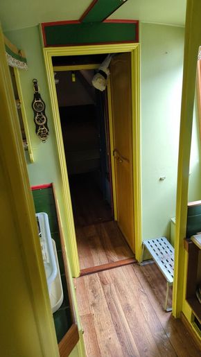 Galley showing side hatch