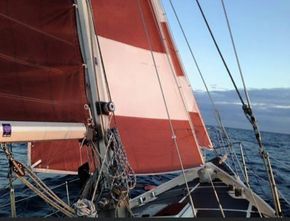 Hestia on starboard tack