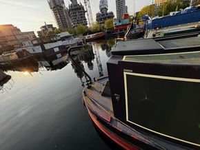 View of the trad stern and tiller