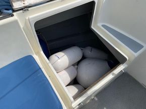 Fenders in cockpit locker 
