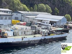 Non-propelled work barge / crane platform (converted RoRo ferry hull) 56m / 12.8m Pontoon / Barge for Sale / #1021453