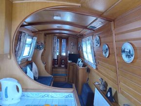 Saloon from galley with traditional Colecraft styling