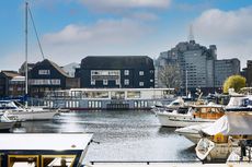 Truly exceptional and rare 1930s steel barge in St Katharine Docks