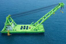 91 m | 6-Point Mooring | 1600 T Floating Crane Barge | For P&C Sale