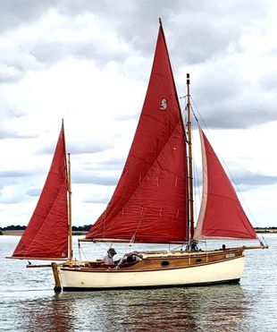 18ft Gaff Yawl, David Moss, inboard and Road Trailer