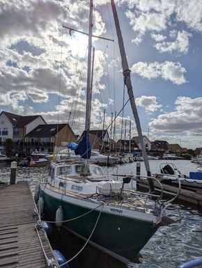 Westray at her Port Solent 11m finger berth Port Solent 
