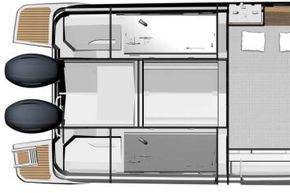 Jeanneau Merry Fisher 895 Sport - Offshore - layout diagram of cabins