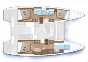 Manufacturer Provided Image: Manufacturer Provided Image: Lagoon 42 3 Cabin Layout Plan