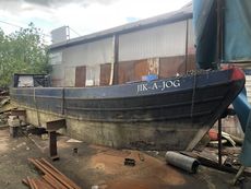37 Narrowboat hull Project, with new steel sheet