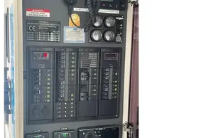 Electrical control panel of a 2020 Leopard 40, featuring switches and gauges.