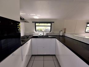 Wide Beam 60ft Modern interior - Galley