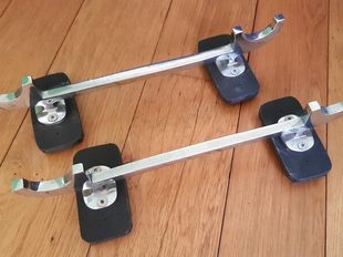 Heavy Chrome Pole & Plank Holder Pair