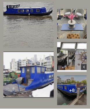Beautiful Dutch barge London mooring