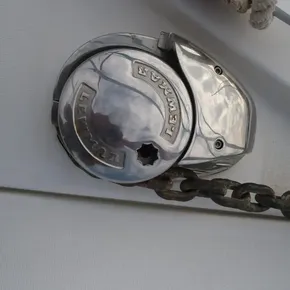 Lewmar windlass on 2018 Beneteau Oceanis 51.1 yacht deck.
