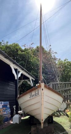 15ft GRP Double ender Skerry, Gaff, sail, row motor. 
