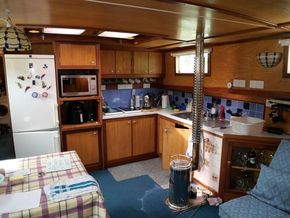 Barge Live aboard One off residential cruising barge for two - Galley