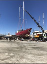 steel  schooner half restored major works done