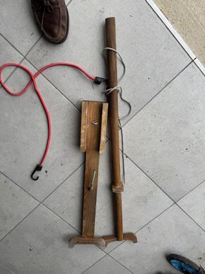 supports for mast storage while undercover